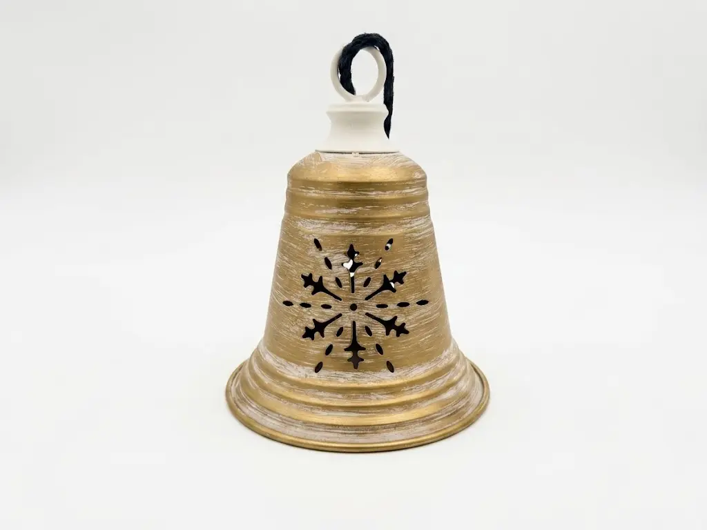 Kovový zvon - závěsný zlatý KOR2006 GOLD, pr. 18,5 cm