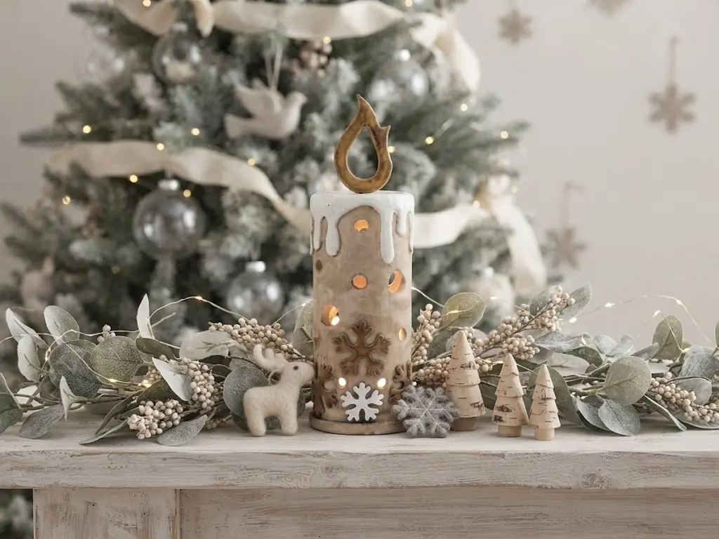 Adventní keramická svíce - náhled 2