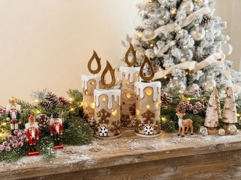 Adventní keramické svíce 4 ks - náhled 4