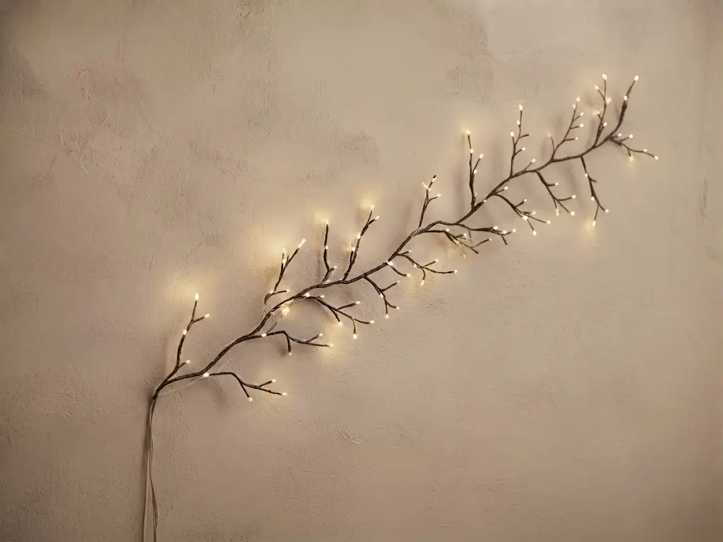 Dekorativní tvarovatelná svíticí větev 96 LED teplá - náhled 2
