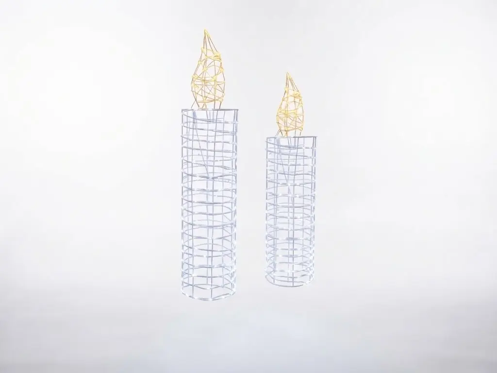 Dekorativní svíčky venkovní 410LED 2ks 