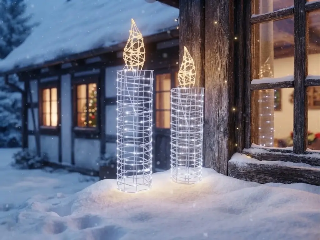 Dekorativní svíčky venkovní 410LED 2ks  - náhled 2