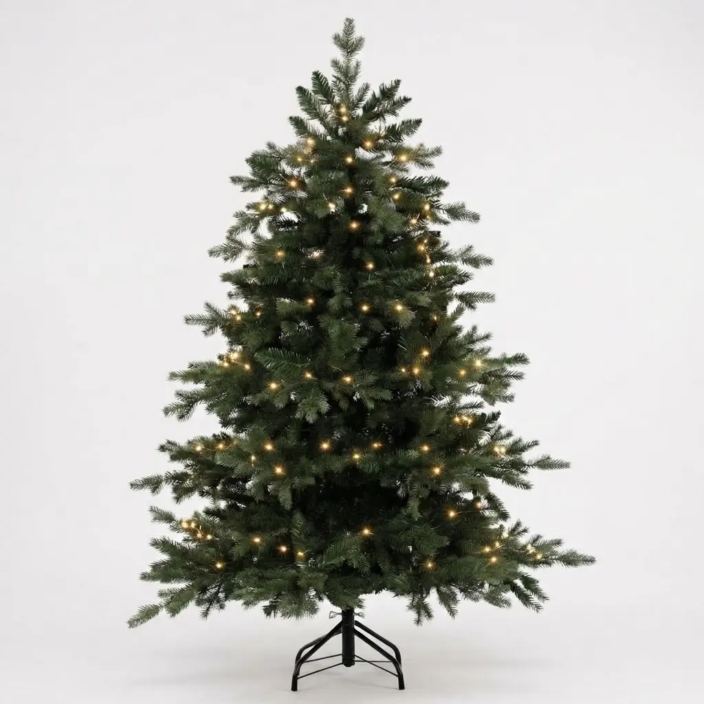 Strom vánoční - umělý smrk, LED osvětl., výška 150 cm, zelený - náhled 2