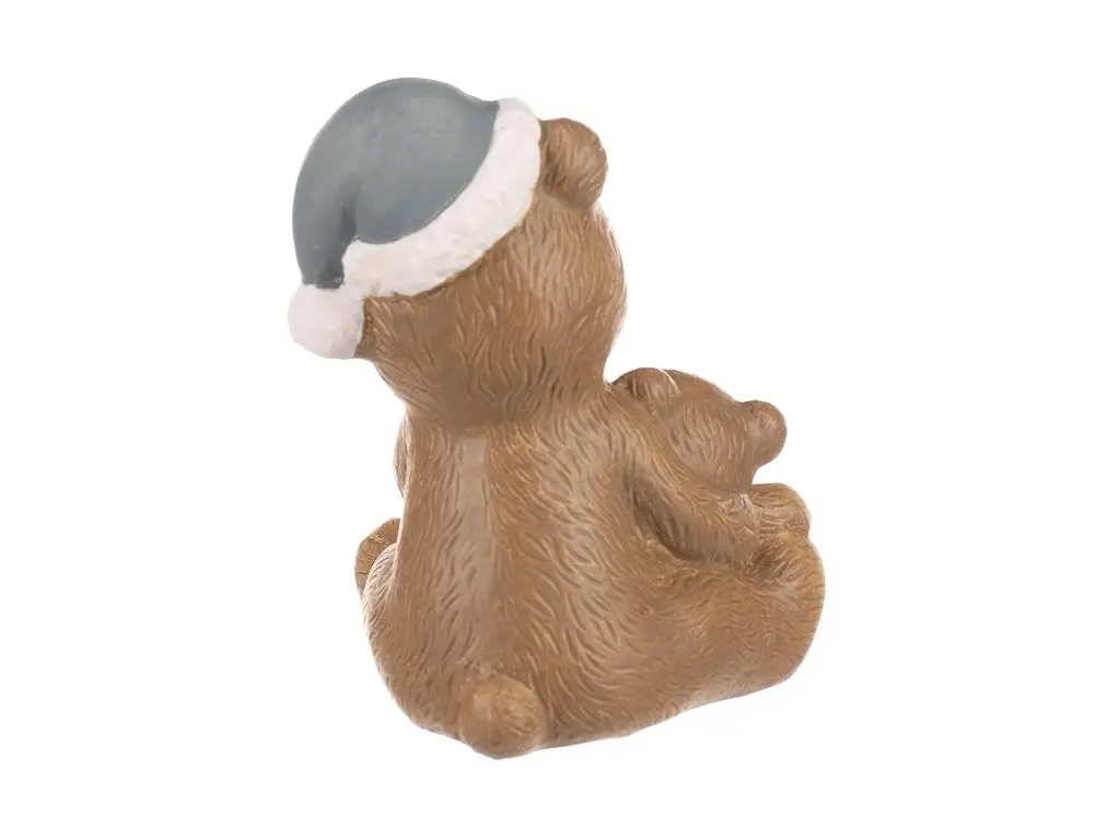 Medvěd s medvídětem - sedící, keramická figurka - náhled 3