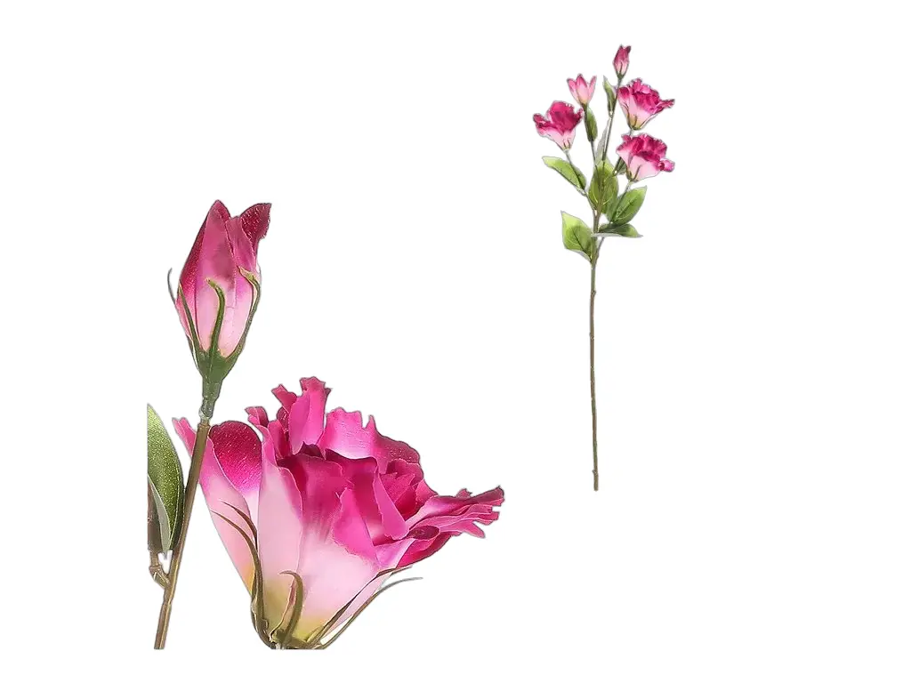 Eustoma - umělá řezaná květina, světle fialová