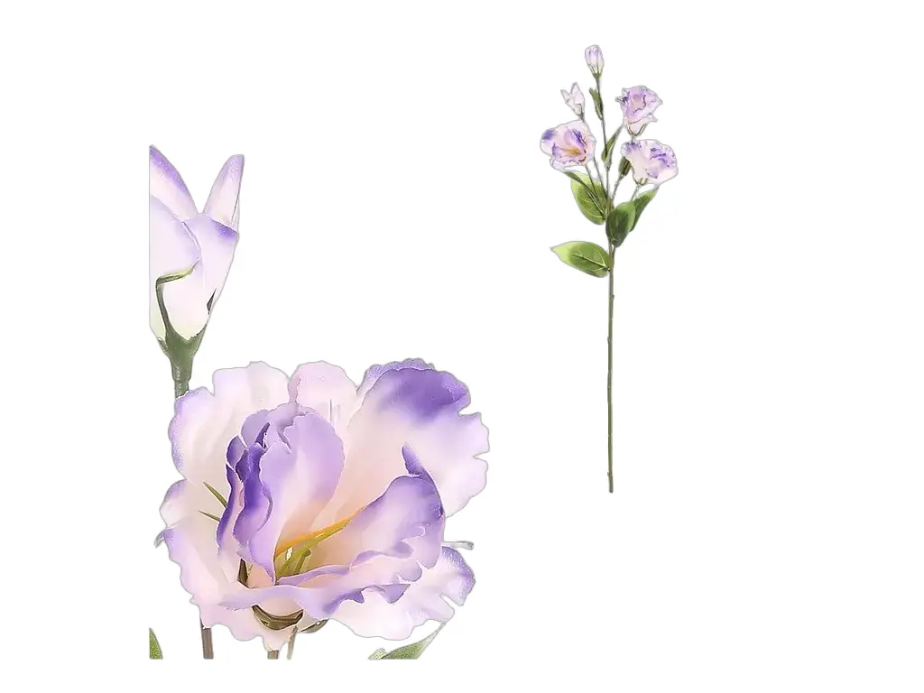 Eustoma - umělá řezaná květina, fialová
