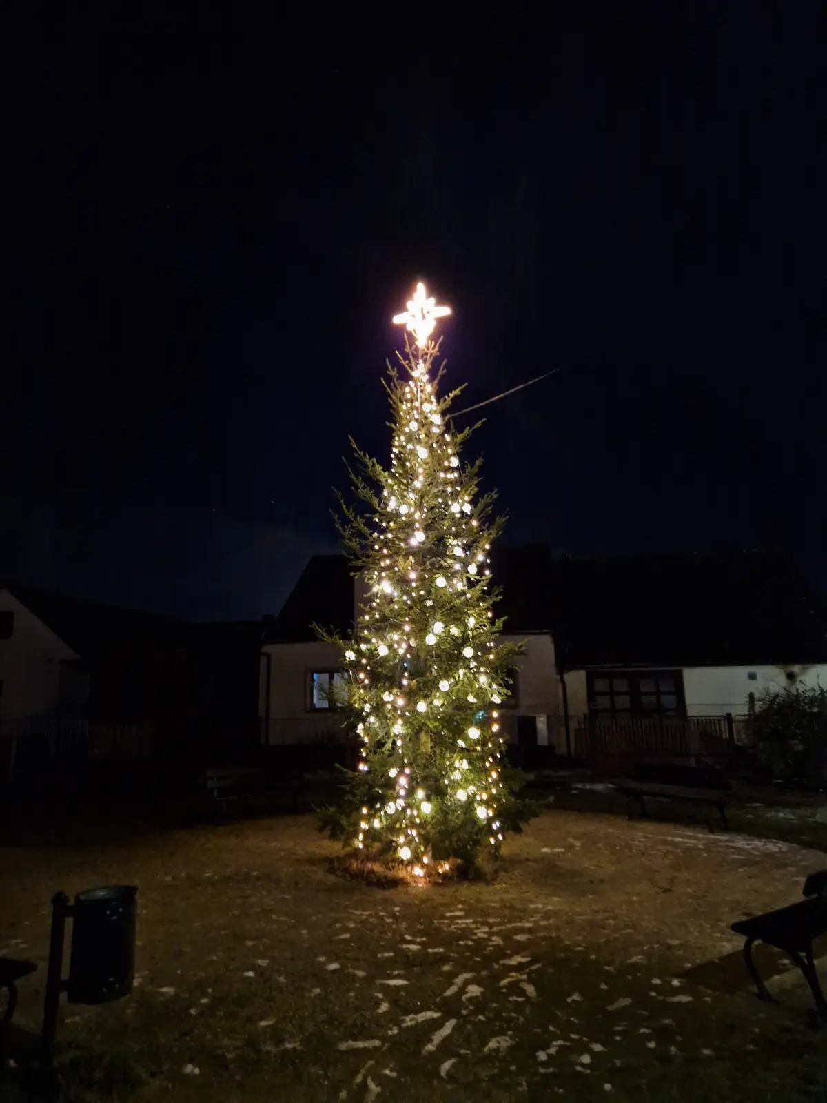 Vánoční osvětlení stromu